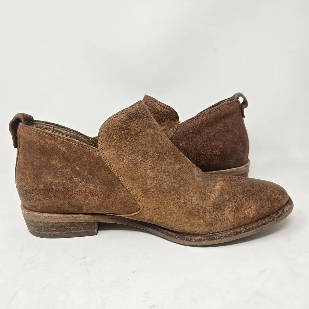 UGG‎ Glee Leather Chestnut Ankle Side Zip Booties Women's Size 9